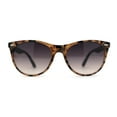 thumbnail image 1 of Womens Classy Iconic Boyfriend Style Horn Rim Sunglasses Beige Tortoise Smoke, 1 of 5