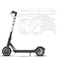 thumbnail image 1 of Electric Scooter Eflective Sticker PVC 36*28cm Red/Blue/Green/Yellow/White/Orange Body Reflective Sticker Scooter Accessories, 1 of 10