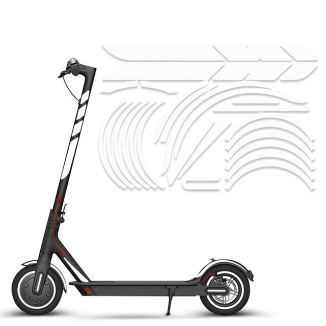 Autocollant Électif pour Trottinette Électrique en PVC 36*28 cm Rouge/bleu/vert/jaune/blanc/orange Autocollant Réfléchissant pour le Corps Accessoires pour Trottinette