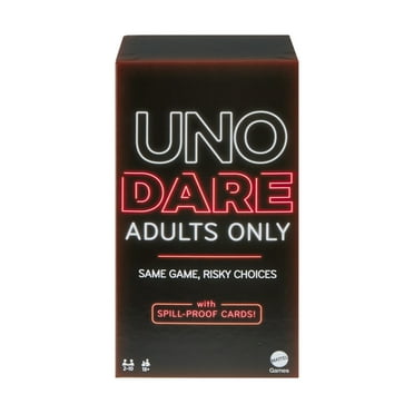 UNO Dare Adults Only Card Game, 2-10 Players, Waterproof Cards and Dice for Adult Game Night (Walmart Exclusive)