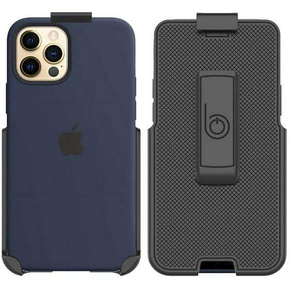 BELTRON Belt Clip Holster Compatible with Apple Silicone Case for iPhone 12, iPhone 12 Pro with MagSafe - Features: Built in Kickstand Holster Only, Case is NOT Included