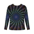 thumbnail image 4 of DDAPJ pyju Fashion Optical Illusion Tshirts for Men Long Sleeve Novelty 3D Graphic Henley Shirt Big and Tall Hip Hop Streetwear Hipster Tee Tops Deals of the Day Blue XXL, 4 of 5
