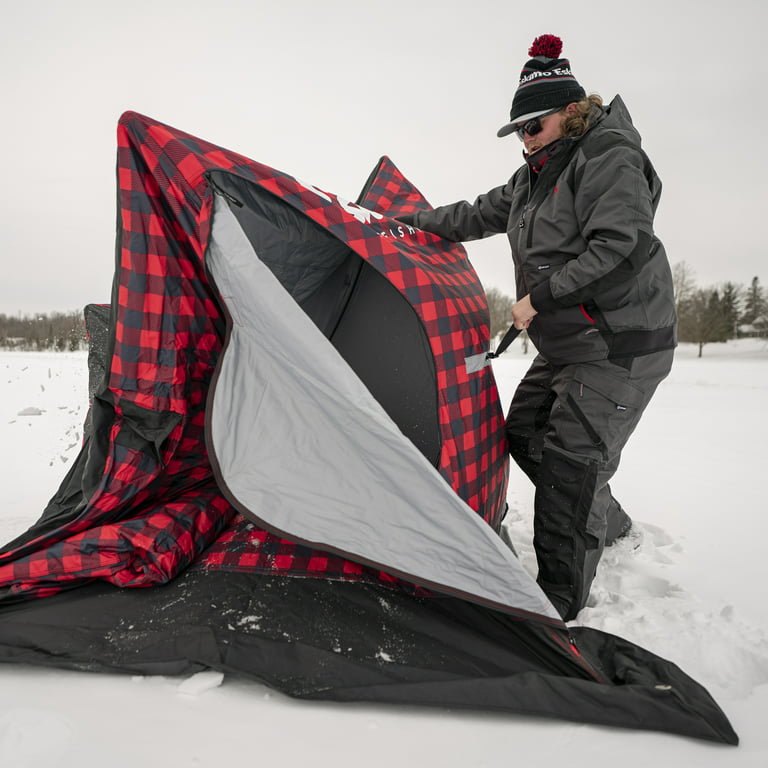 Eskimo QuickFish™ 3i Limited Edition, Pop-Up Portable Shelter, Insulated,  Plaid, Three Person, 41445