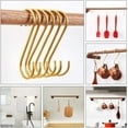 thumbnail image 4 of 10 Pieces Multipurpose Brass S Shaped Hooks Coat Clothes Storage Hangers Kitchen Pot Pan Racks, 4 of 4