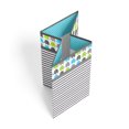 thumbnail image 2 of Bacati - Elephants Aqua/Lime/Gray Cotton Percale Fabric covered Storage Collapsible Hamper, 18 H x 13 W x 13 L inches, 2 of 5