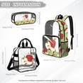 thumbnail image 4 of Xoenoiee Apple Print Clear Backpack for Girls 3-6 6-8 8-12 Elementary School Bag and Lunch Bag Set with Pencil Case Middle High Bookbag See Through Bagpacks for Kids Teen Daycare Satchel, 4 of 5