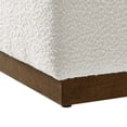 thumbnail image 5 of Tilden 17" Square Boucle Upholstered Ottoman in Cloud Walnut, 5 of 9