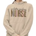 thumbnail image 2 of Pediatric Oncology Nurse Leopard Print Hoodie Sweatshirt Unisex X-Large Sand, 2 of 5