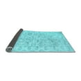 thumbnail image 2 of Ahgly Company Indoor Square Persian Light Blue Traditional Area Rugs, 5' Square, 2 of 4
