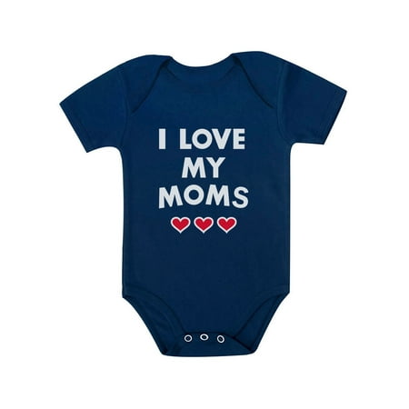 

Tstars Boys Unisex Best Gift for Mother s Day Shirts I Love my Moms Gay Pride Baby Toddler Cool Cute Gift for Mom Shirts for Baby Boy Mothers Day Gift Infant Valentine s Baby Bodysuit