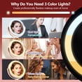 thumbnail image 4 of Espejo de maquillaje MIYADIVA con luces de aumento de 20 aumentos y 80 LED, color rosa, 4 of 8