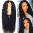 thumbnail image 2 of Little Curly Black Peluca Pelo largo y rizado Peluca de pelo rizado de longitud media TUNC Sencillez, 2 of 5