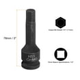 thumbnail image 2 of Uxcell 2pcs H11 (11mm) Hex Impact Bit Socket 1/2" Drive Hex CR-MO Steel Screwdriver Socket Adapter, 2 of 6