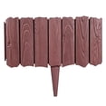 thumbnail image 2 of 12 Panel Decorative Garden Fence, Brown Landscape Border Edging for Flower Beds Lawns, Plastic Yard Fencing with Interlocking Design, Outdoor Plant Protection Barrier, Easy Install Garden Border, 2 of 5