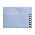 thumbnail image 1 of Light Blue Thickened Piano Key File Bag Transparent Stationery Office Plastic Transparent Student Button File Bag Plastic, 1 of 7