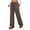 Brown, variant on SHEWIN Womens Sweatpants Classic Plaid Straight Leg Trousers High Waist Baggy Workout Pants with Pockets