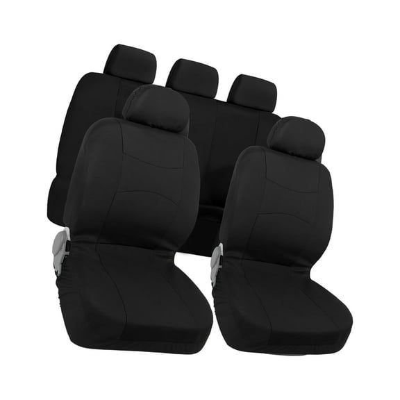 Unique Bargains Universal Fit Full Set Car Seat Cover Kit Flat Cloth Fabric Seat Protector