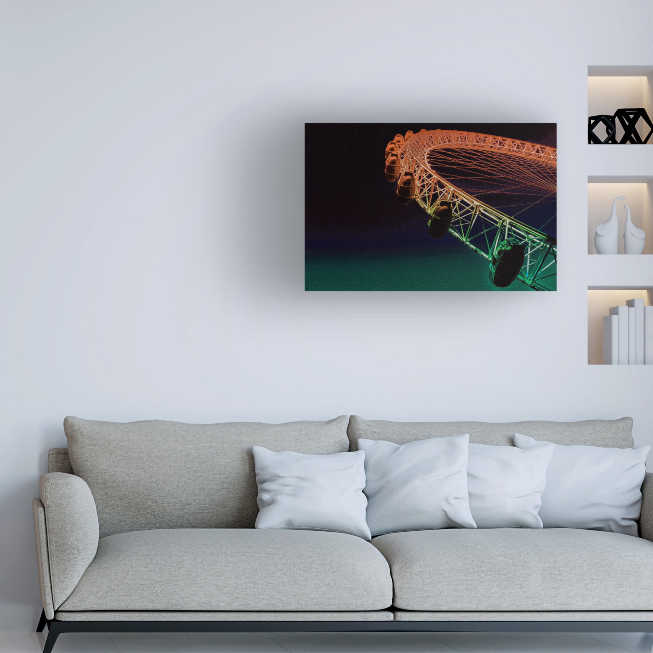 Canvas Wall Art - Chris Hamilton 'The Colour Wheel' Wall Art for Living Room, Bedroom, or Office D?cor by Trademark Fine Art - 47 x 30 Inches
