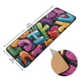 thumbnail image 2 of Cartoon Words 72×24 inch Runner Rug Non-Slip Pads Ares Rugs Washable for Bedroom Bathroom Living Room, 2 of 6