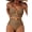 Khaki, variant on Swimsuit for Women 2 Piece Bathing Suits High Waist Bikini Sets Texture Swimming Suits Full Coverage Beach Essentials Rose XL