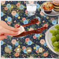 thumbnail image 6 of Pioneer Flower Floral Print Pattern Round Tablecloth 60 X 60 Inch, Wrinkle Resistant Wipeable Table Cloth for Kitchen Dining Picnic Patio Party, 6 of 6