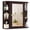 Brown, variant on Costway Multipurpose Mount Wall Surface Bathroom Storage Cabinet Mirror Black