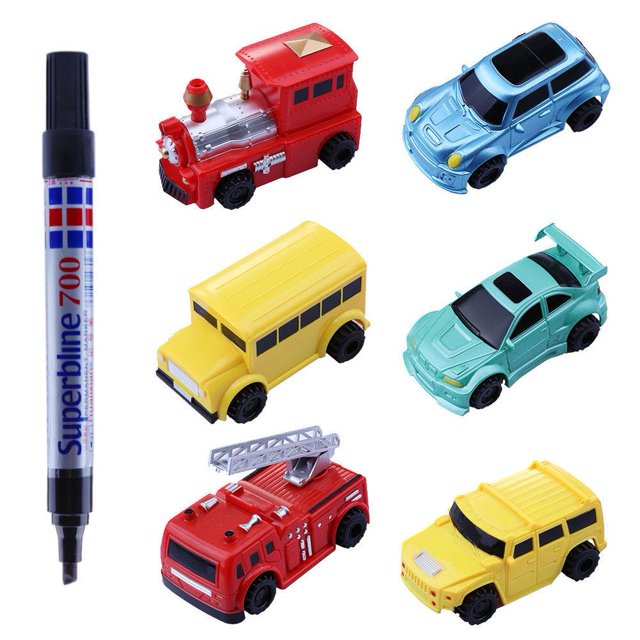 Lutabuo Inductive Car Toy Automatic Follow-Line You Draw Novelty Cars(Random Style)
