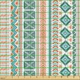 thumbnail image 2 of Ambesonne Burnt Orange Fabric by the Yard Upholstery, Tribal Vertical Forms, 3 Yards, Pale Blue and Dark Teal, 2 of 5