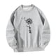 thumbnail image 3 of Hombres Mujeres Sudadera con Cuello Redondo Sudadera con Capucha Ropa Informal de Moda Tops Holgados para El Trabajo Niñas Niños Caminar en La Calle , Gris, S, 3 of 10