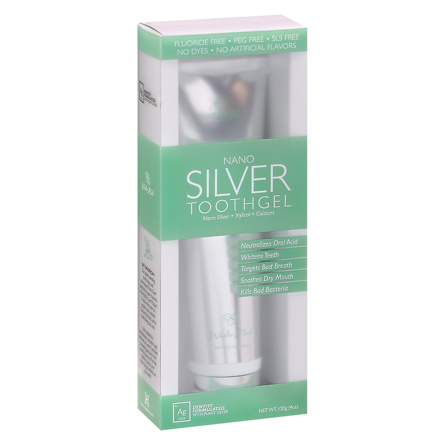 Elementa Nano Silver Dental Mints - Peppermint (60ct) - Breath Fresheners