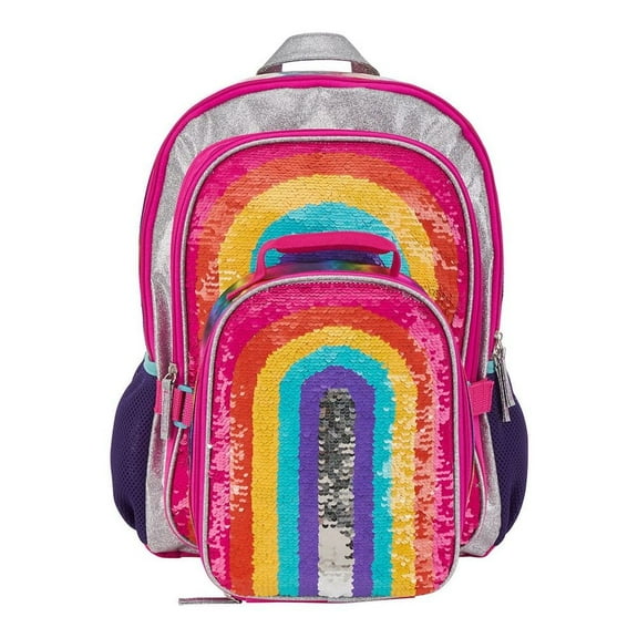 Rainbow "Good Vibes Only" 16" Backpack & Lunch Bag 2-Piece Set