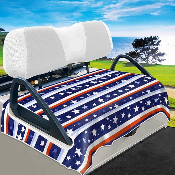 American Flag Golf Cart Seat Covers, Universal Fit for EZGO, Club Car, Yamaha 52"x32", 2 Passenger Golf Cart Seat Protector, Durable Washable