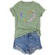 thumbnail image 1 of Pntutb Mujeres Casual Manga Corta Impresión Camiseta Suelta tops Blusa Pntutb Pntutb-5761, 1 of 3