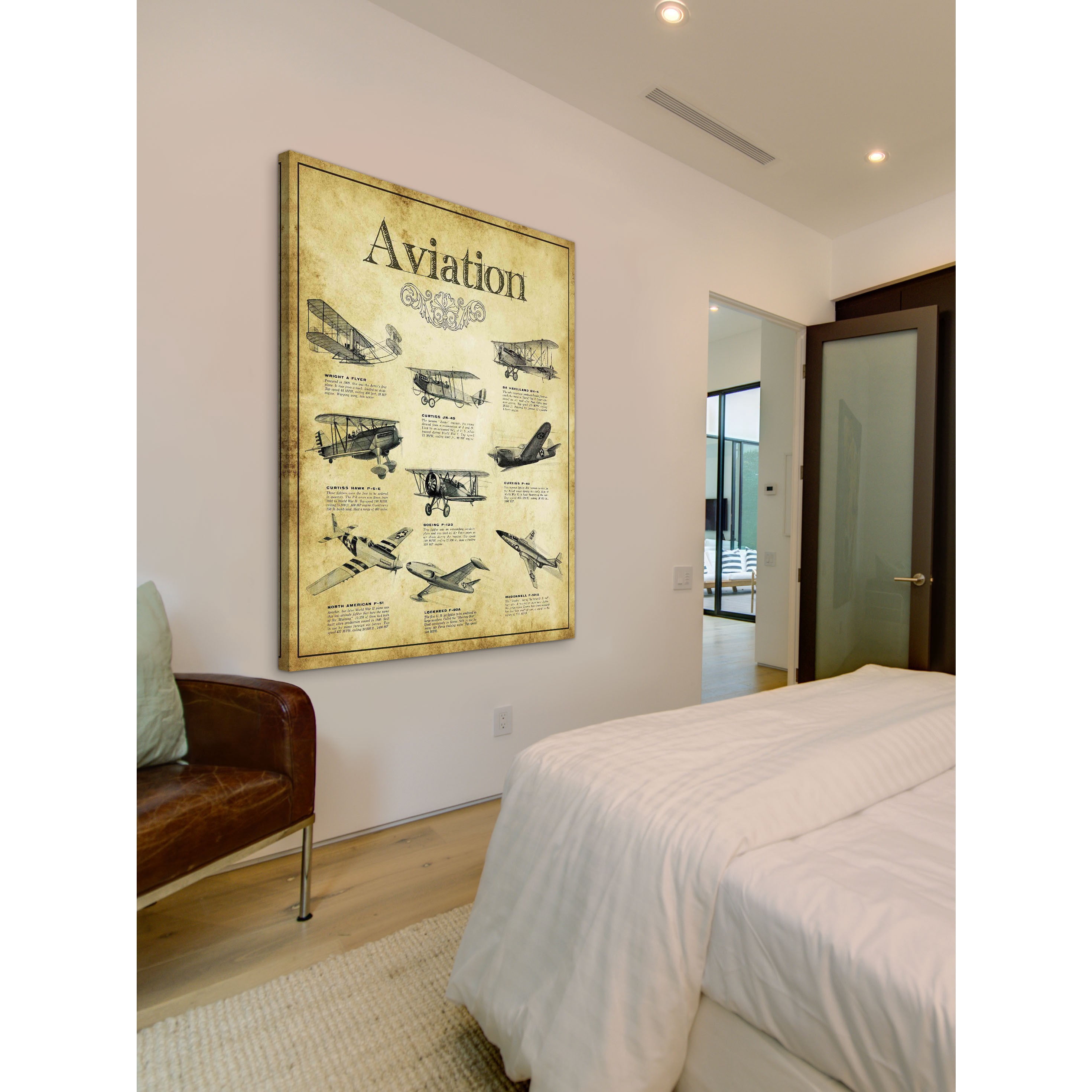 Marmont Hill "Aviation Guide" Painting Print on Canvas