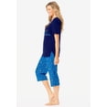 thumbnail image 3 of Dreams & Co. Plus Size 2-Piece Capri Cotton PJ Set, 3 of 6