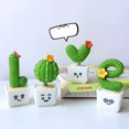 thumbnail image 2 of Cactus Ornament Exquisite Fine Workmanship Mini LOVE Potted Cactus Resin Car Ornament Set for Decoration Love, 2 of 5