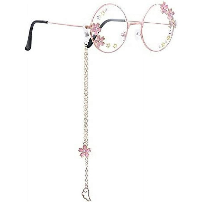 Kawaii Glasses with Chain Punk Cosplay Accessories  