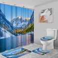 thumbnail image 7 of 4 Pcs Christmas Star Shower Curtain Sets with Rugs for Bathroom Decor,Sky Night Bathroom Shower Curtain Sets,Twinkle Bathroom Sets with Shower Curtain and Rugs, 7 of 7