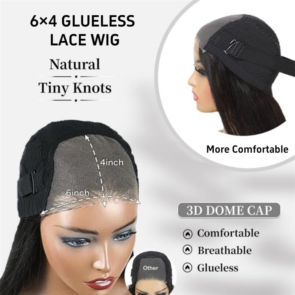 Straight Lace Front Wigs Pre Plucked Human Hair 6×4 Glueless Lace Front Wigs for Women