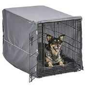 Angle View: New World Double Door Dog Crate Kit | Dog Crate Kit Includes One Two-Door Dog Crate, Matching Gray Dog Bed & Gray Dog Crate Cover, 36-Inch Kit Ideal for Medium Dog Breeds