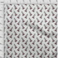 thumbnail image 3 of oneOone Viscose Chiffon White Fabric Leaves & Floral Block Dress Material Fabric Print Fabric By The Yard 42 Inches, 3 of 4