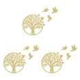 thumbnail image 4 of Wweixi Easy To Install Tree Of Life Wall Decor Exquisite Round Metal Sculpture Tree Of Life Wall Decoration Strong And Durable gold 30cm 3Set, 4 of 6