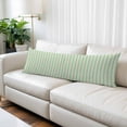 thumbnail image 2 of Sage Green Striped Body Pillow Covers, Modern Simple Farmhouse Beige Soft Breathable Throw Pillow Cases with Invisible Zipper, Decorative Pillowcase Pillows Protectors for Sofa Bed Couchair 20"x54", 2 of 9