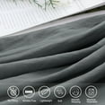 thumbnail image 6 of Unique Bargains 100% Microfiber Soft 3 Pieces Duvet Cover Set Full Dark Gray, 6 of 8