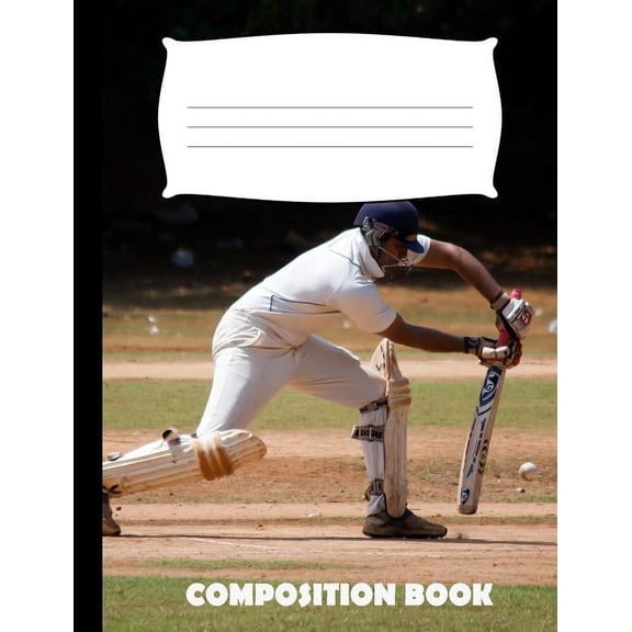 Composition Book: Cricket Composition Notebook Wide Ruled (Paperback)