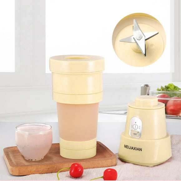 Licuadora Personal Portátil Recargable por USB con 6 Cuchillas de Acero Inoxidable, 450ml Exprimidor de Mano para Batidos y Smoothies, Uso Deportivo y para Viajes al Aire Libre