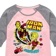 thumbnail image 3 of Marvel Iron Man - Sticker Style - Toddler And Youth Girls Shirt Tail Raglan, 3 of 5