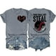 thumbnail image 1 of Camisetas de Manga Corta para Mujeres Beisbol Amor Doble Cara Impresión Cuello Redondo Camiseta, Top de Verano Casual, 1 of 3