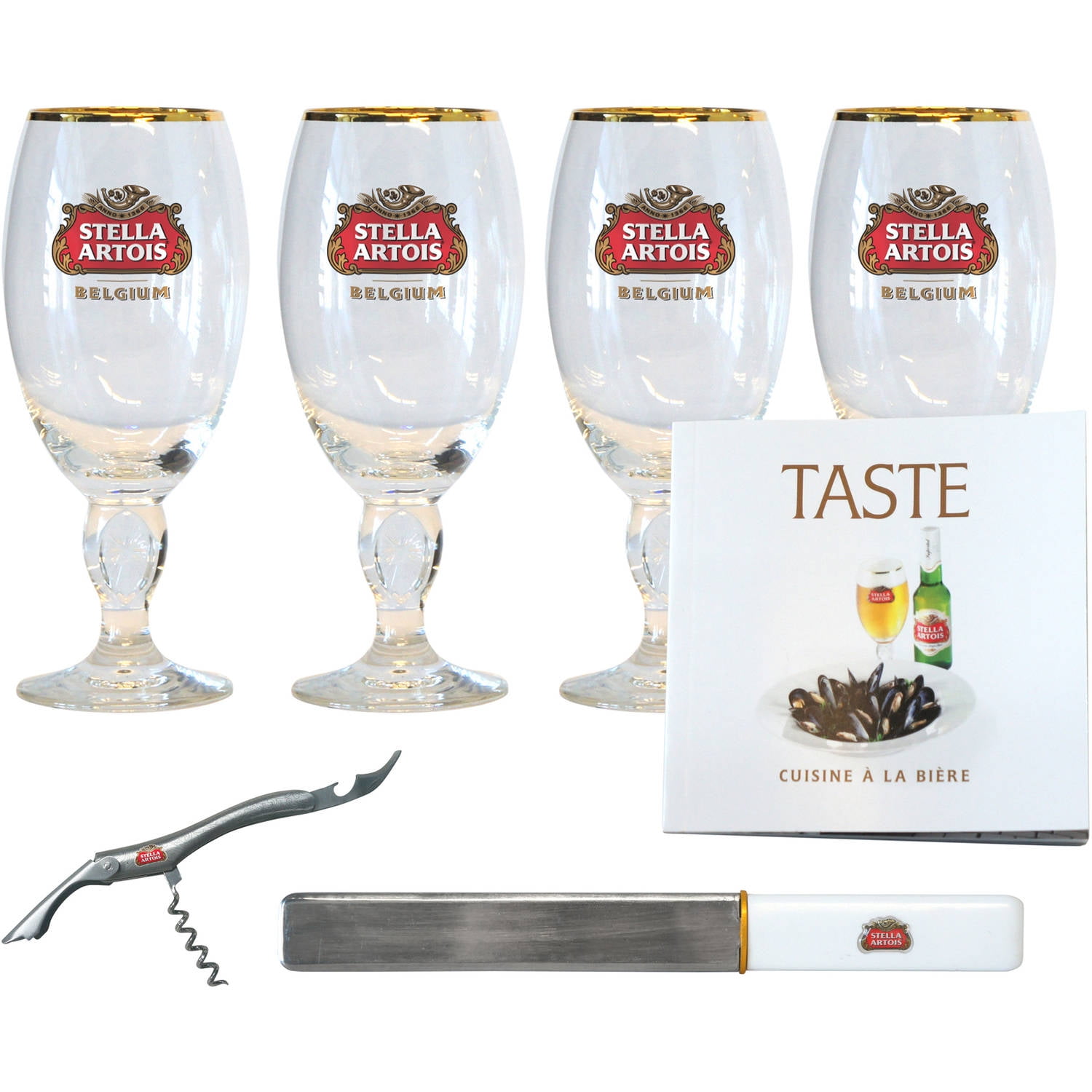 Stella Artois Belgium Beer Pint Glass Barware 50 CL Set Of Four