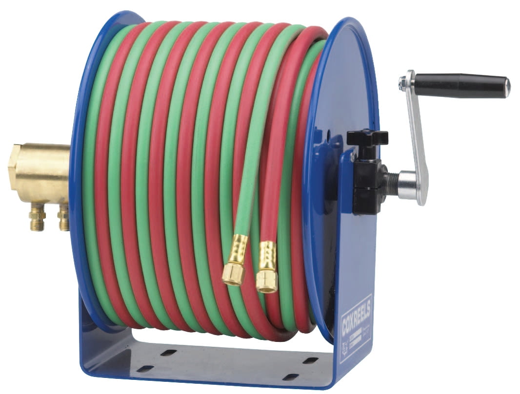 Coxreels Twin-Line Welding Hose Reels, 100 ft, Hand Crank, Hose Included by Coxreels®